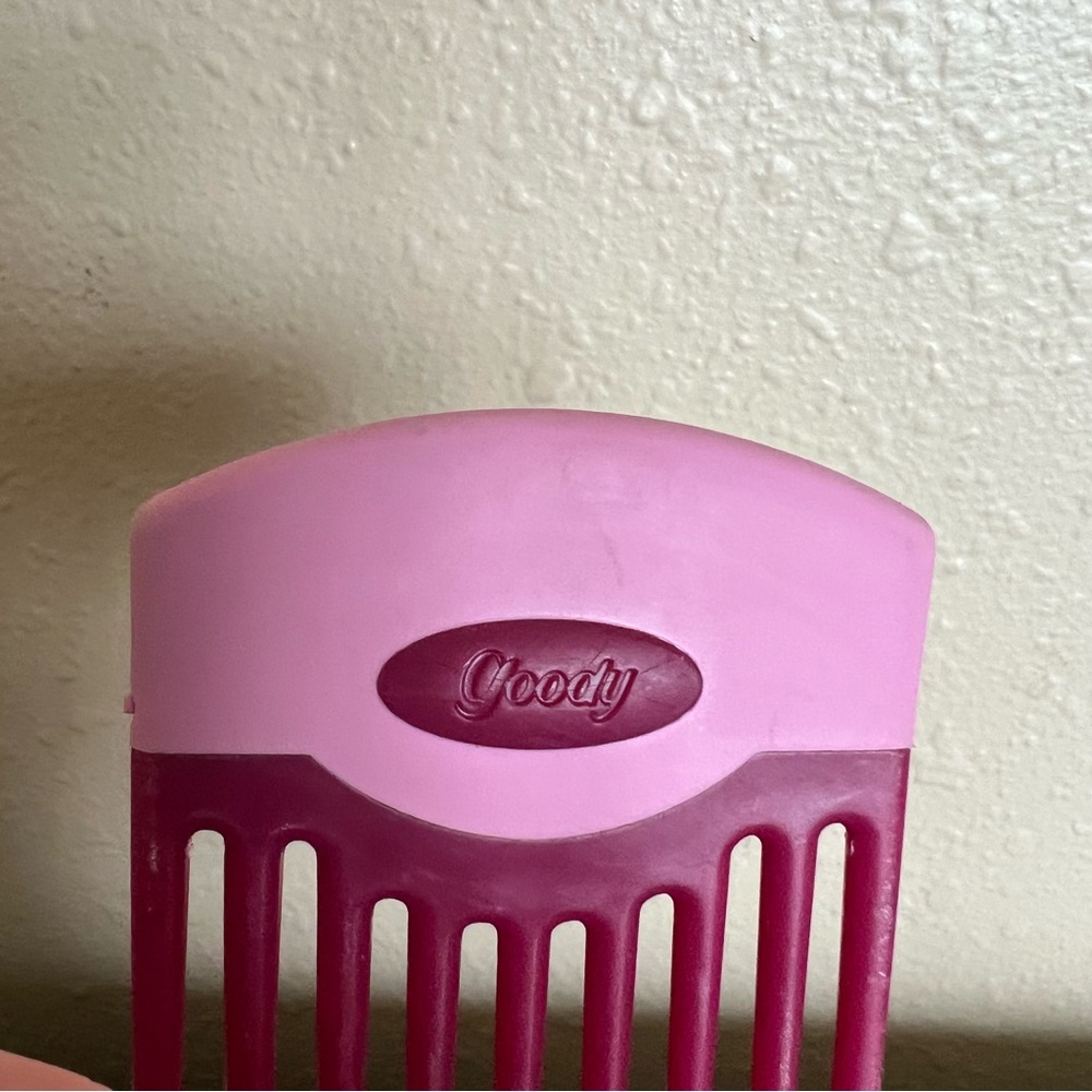 Vintage Goody Hair Pick Lift Comb Non Slip Handle Retro 90s USA Pink - Picture 8 of 12